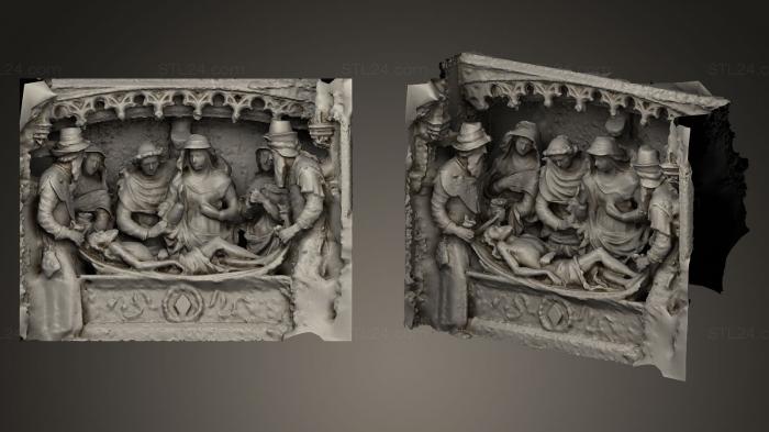 Горельефы и барельефы исторические и религиозные (Мизансцена надгробия 1802, GRLFH_0320) 3D модель для ЧПУ станка